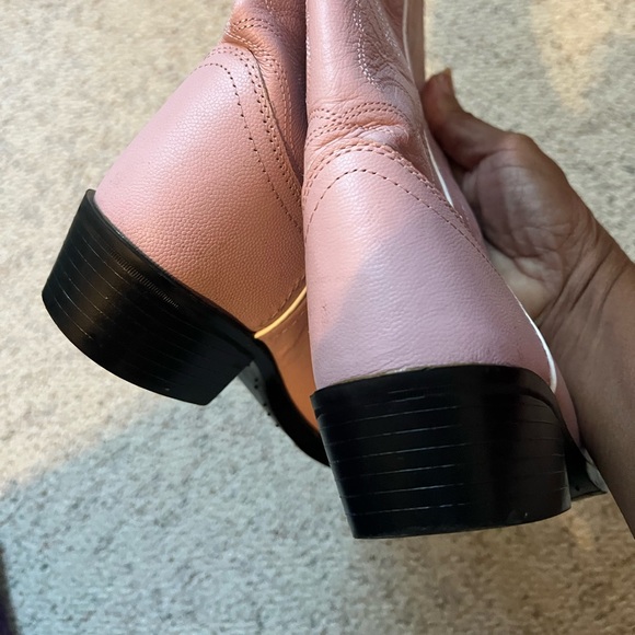 Girls Masterson Boot Co. Pink Leather Sz 3.5 - Picture 3 of 4